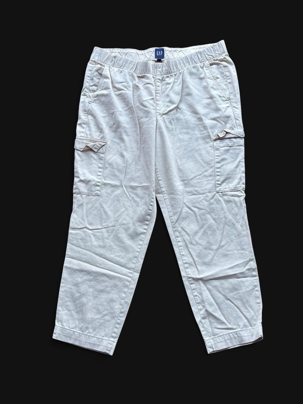 ✨Gap cream cargo pants with elastic waistband, size XL✨
